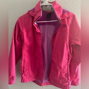 The North Face Fuchsia Girls Raincoat EUC 10/12
